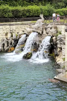 Naples: geography / travel, Italy, Cascade, Royal Palace