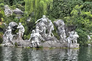 Naples: geography / travel, Italy, Diana and Actaeon Fountain