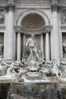 Statues: geography / travel, Italy, Trevi Fountain, Rome