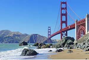Suspension: geography / travel, USA, California, Golden Gate