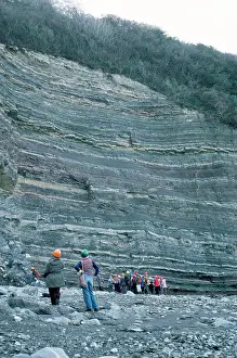 Examining: Geologists - examining Hangman grits