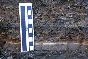 Boundary: GEOLOGY: K-T boundary - Close-up of the K-T boundary