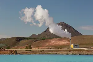 Nordurland: Geothermal power plant Bjarnarflag near Myvatn -