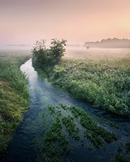 Floodplain: German floodplain landscape in Brandenburg on the