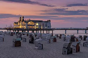 Stairway: Germany - 15 August 2020: view of the Sellin pier