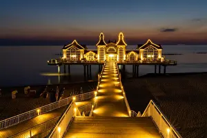Stairway: Germany - 15 August 2020: view of the Sellin pier