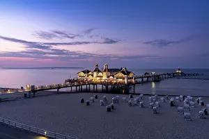 Stairway: Germany - 15 August 2020: view of the Sellin pier