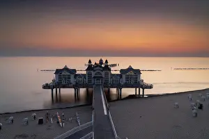 Stairway: Germany - 15 August 2020: view of the Sellin pier