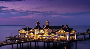 Stairway: Germany - 15 August 2020: view of the Sellin pier