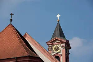 Rooftop: Germany, Bavaria, Passau. St. Paul Church
