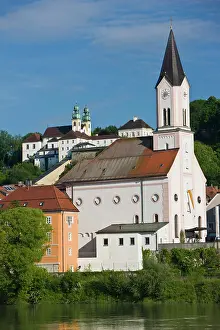 Steeple: Germany, Bayern/Bavaria, Passau, Inn River