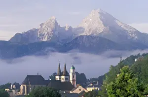 Beneath: Germany, Berchtesgaden. Steeples of St