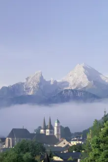 Beneath: Germany, Berchtesgaden. Steeples of St