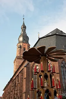 Candle: Germany, Heidelberg. Giant traditional Christmas