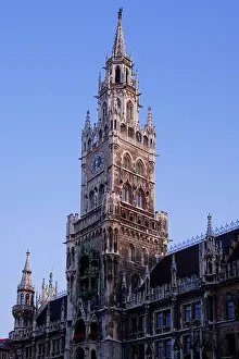 Hall: Germany, Munich. Glockenspiel clock on side