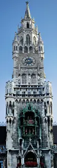 Hall: Germany, Munich. Glockenspiel clock on side
