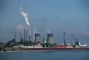 Smoke: Germany. Power Plant along the Rhine River