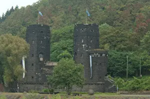 Military: Germany, Remagen. Monument at historic ruins