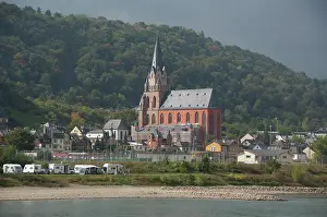 Rhein: Germany, Rhine River. View along the Rhine