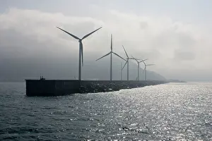 Breakwater: Giant wind turbines on breakwater
