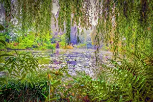 Bridge: Giverny, France. Landscape view of Claude Monet's famous