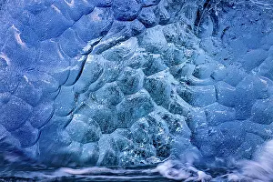 Surf: Glacial ice in the surf along the Diamond Beach