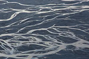 040321: The glacial river Markarfljot seen from the air