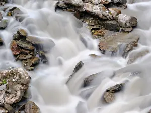 Braided: Glacial stream Rotmoosache in the Otztal Alps in
