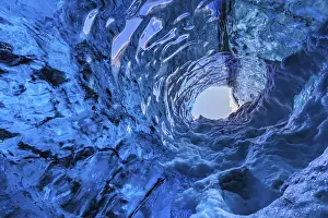 Glaciers: Glacier cave, ice cave, Vatnajic kull, Iceland, Europe