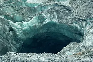 Josef: Glacier ice - blue ice of Franz Josef Glacier at