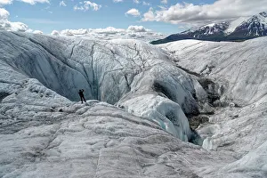 Wrangell: Glacier mill, Root Glacier, Wrangell Mountains
