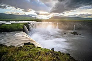 Northeastern: Godafoss Waterfall in Summer, Skjalfandafljot River