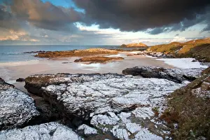 Godrevy: Godrevy - Lighthouse and island - in snow