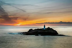 Cornish: Godrevy - Sunset - Cornwall - UK
