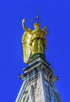 Classic: Golden Archangel Gabriel Statue Campanile Bell Tower