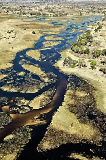 Sandbanks: The Gomoti River with its channels, islands, sandbanks