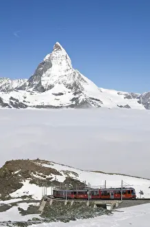 Tram: Gornergrat Peak, Switzerland. Matterhorn