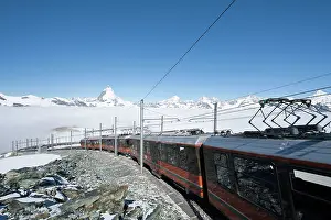 Tram: Gornergrat Peak, Switzerland. Matterhorn