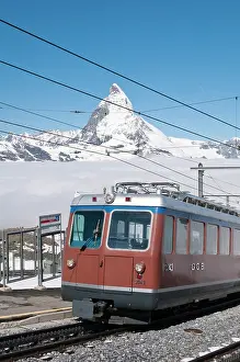 Tram: Gornergrat Peak, Switzerland. Matterhorn