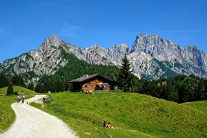 Berchtesgaden: Gramlerkaser Litzlalmen, in the back M&, x28b33d35;rzhorn