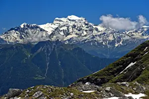 Rhone: Grand Combin massif over the Rhone valley, mountain