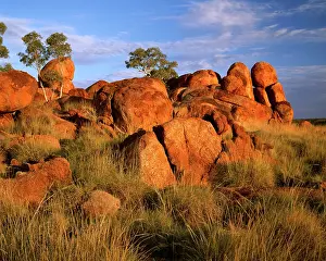 Aboriginal: Granite boulders in Karlwekarlwe Karlu Kalu.(Iround