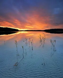 Clean: Great F&, x32cf496e;see lake with reeds, clear water