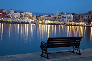 Chania: Greece, Crete, Chania, old harbor and its