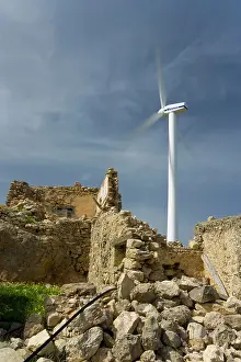 Made: Greece, Crete. Wind turbine of Plastika