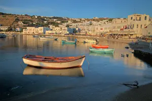 Mykonos: Greece, Mykonos, Hora, Wooden Boat in small