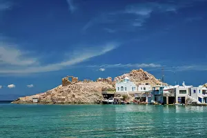 Resort: Greek village scenic picturesque view in Greece