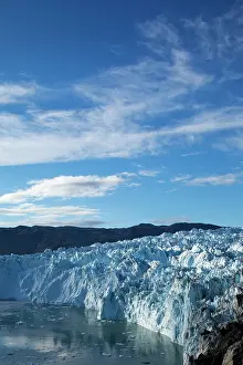 Disko: Greenland, Ilulissat, Blue ice face of Eqip