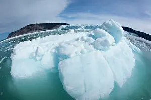 Disko: Greenland, Ilulissat, Fisheye view of melting