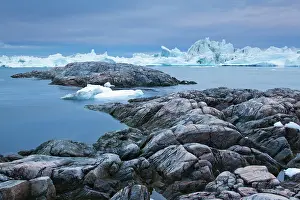 Disko: Greenland, Ilulissat, Icebergs calved from